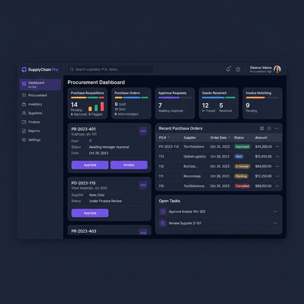 Valcore ERP preview